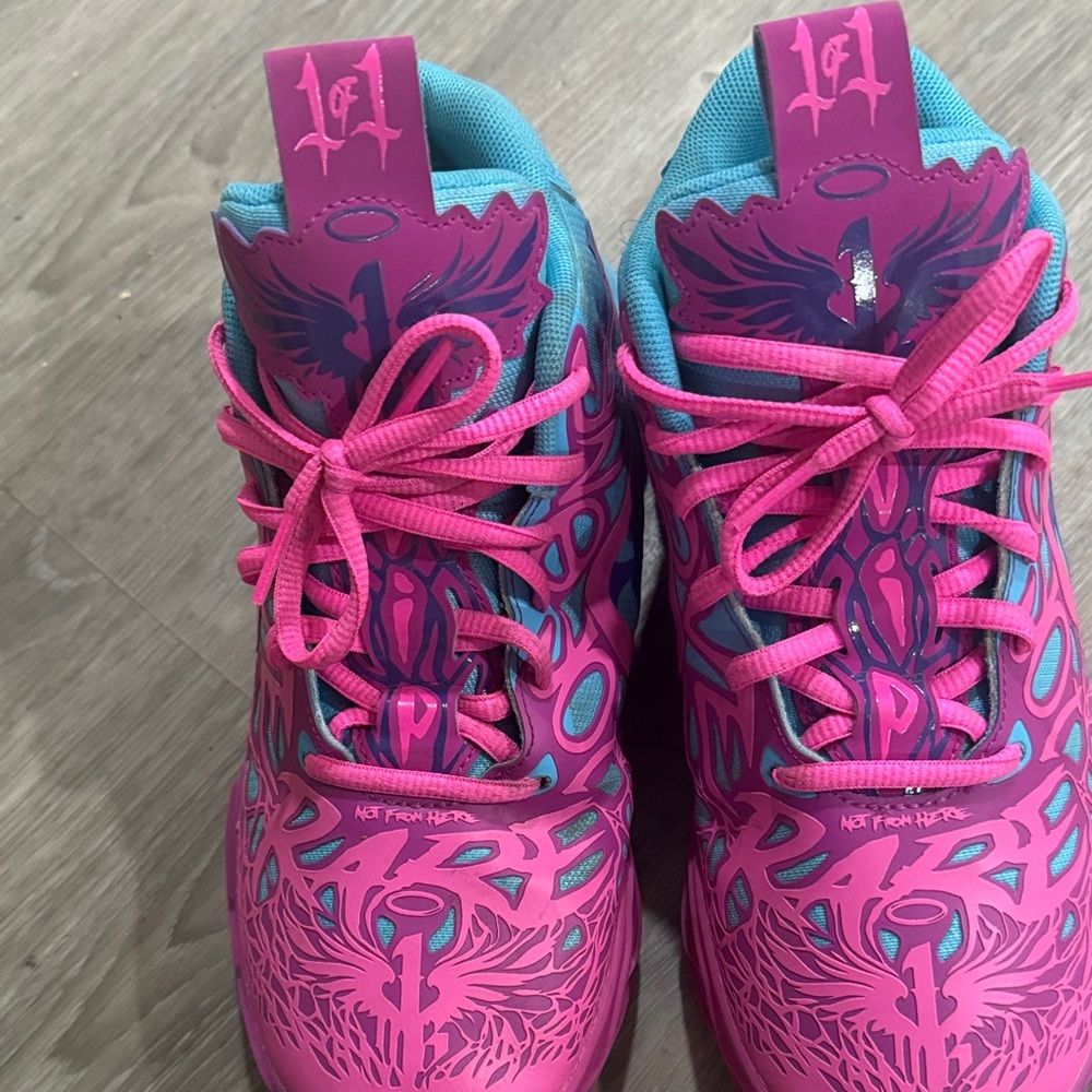 Puma Kids Pink and Teal Sneakers. Melo ball - Picture 7 of 8
